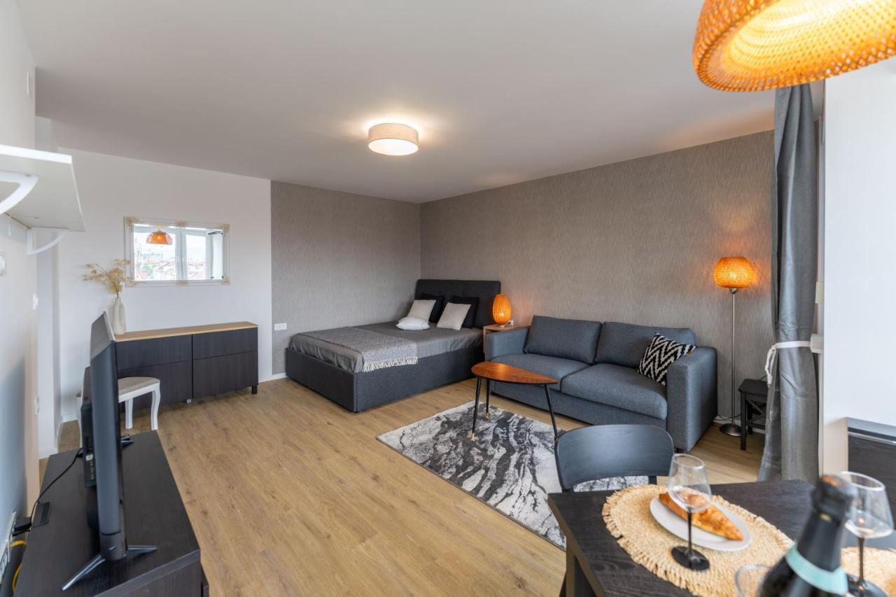 Elegant Tour As Studio Gilly With Open Views And A Balcony In The Center Liubliana Exterior foto